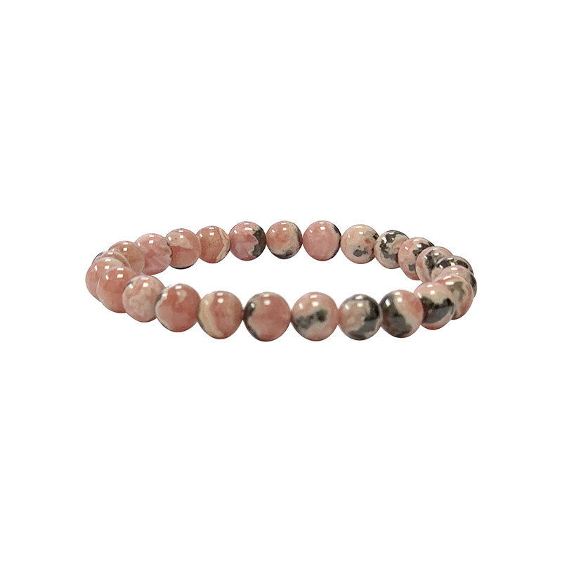 Bracelet rhodochrosite 4 à 8 mm